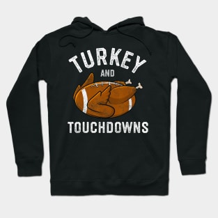 Touchdowns Football Men Boys Thanksgiving Turkey Hoodie